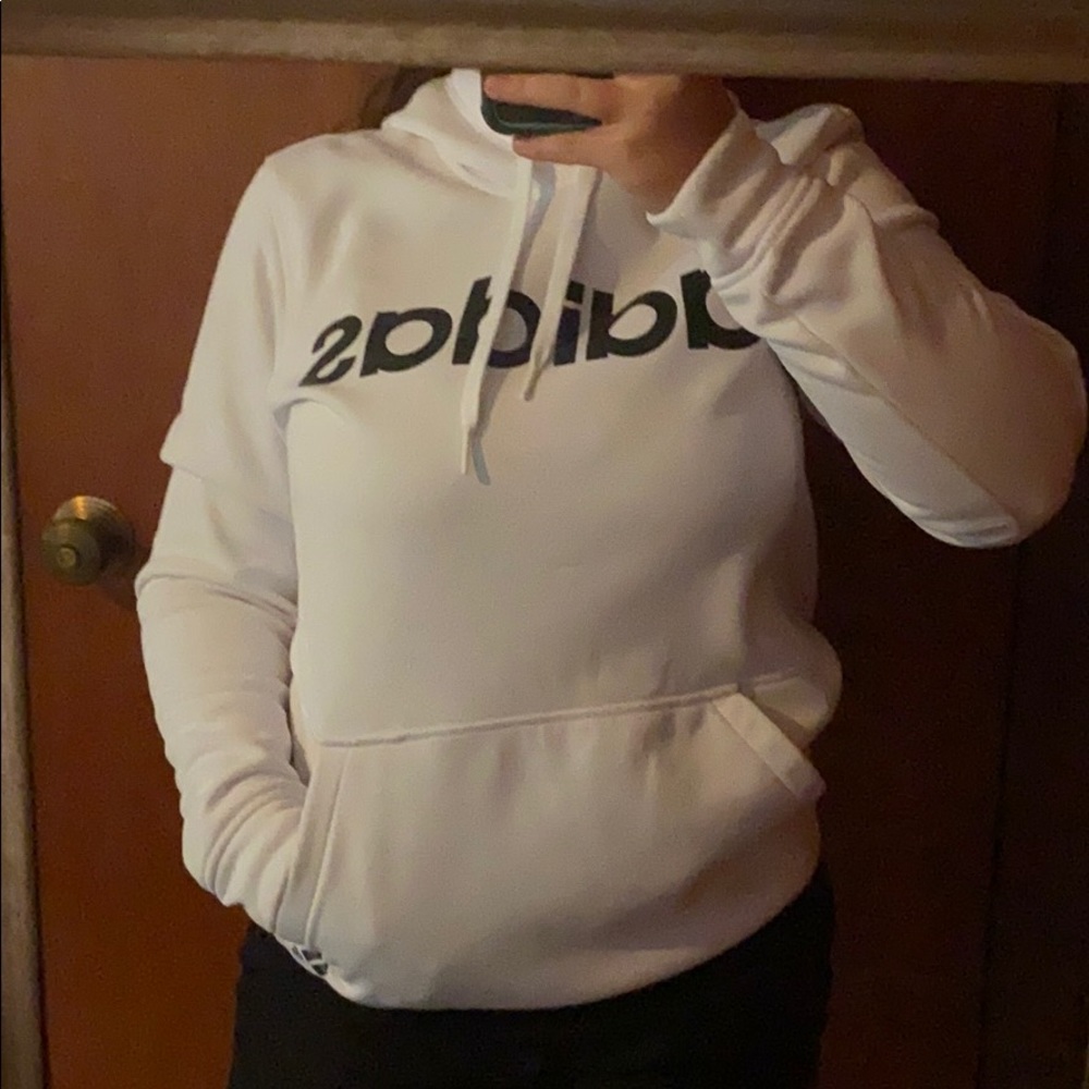 White adidas hoodie